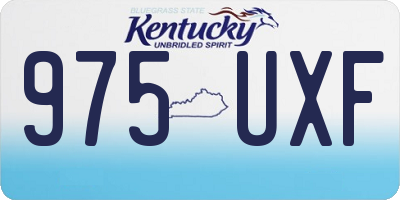 KY license plate 975UXF