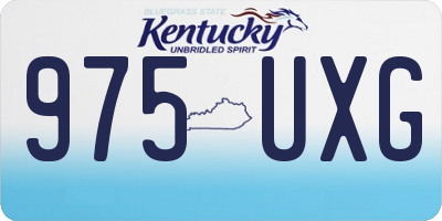 KY license plate 975UXG