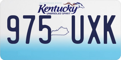 KY license plate 975UXK