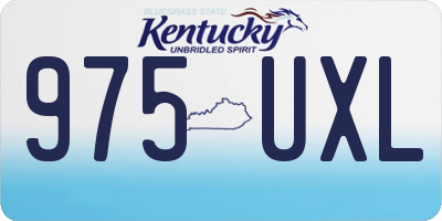 KY license plate 975UXL