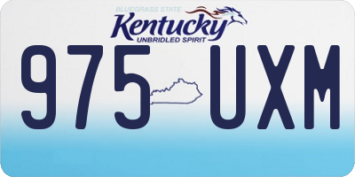 KY license plate 975UXM