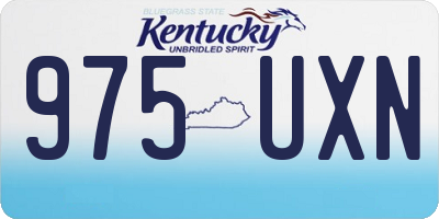 KY license plate 975UXN