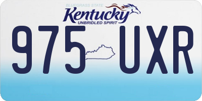 KY license plate 975UXR