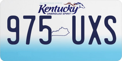KY license plate 975UXS
