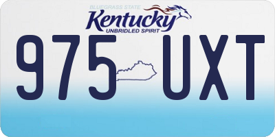 KY license plate 975UXT