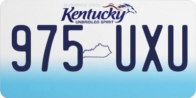 KY license plate 975UXU