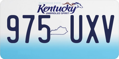 KY license plate 975UXV