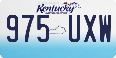 KY license plate 975UXW