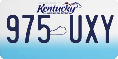 KY license plate 975UXY