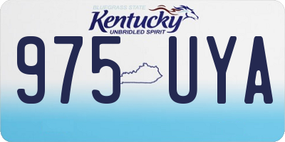 KY license plate 975UYA