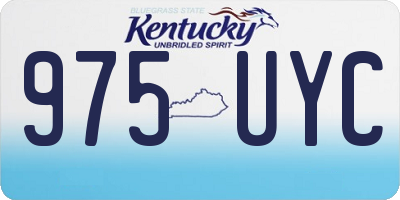 KY license plate 975UYC