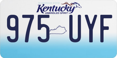 KY license plate 975UYF