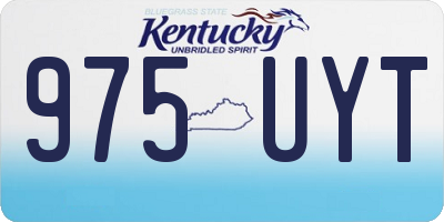KY license plate 975UYT