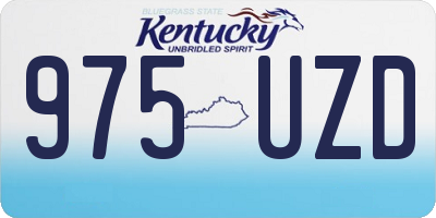 KY license plate 975UZD