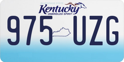 KY license plate 975UZG