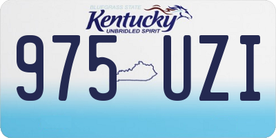 KY license plate 975UZI