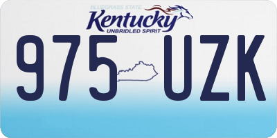 KY license plate 975UZK