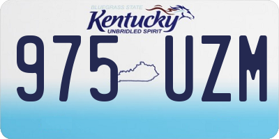 KY license plate 975UZM