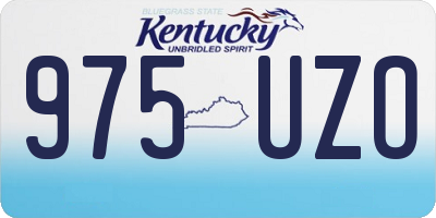 KY license plate 975UZO