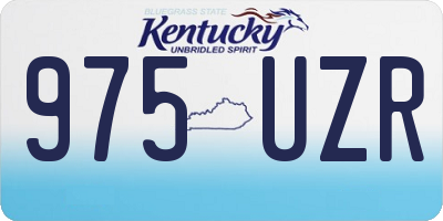 KY license plate 975UZR
