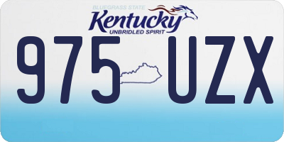 KY license plate 975UZX