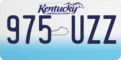 KY license plate 975UZZ