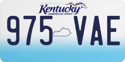 KY license plate 975VAE