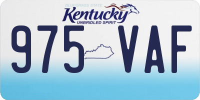 KY license plate 975VAF