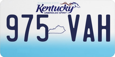 KY license plate 975VAH