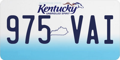 KY license plate 975VAI