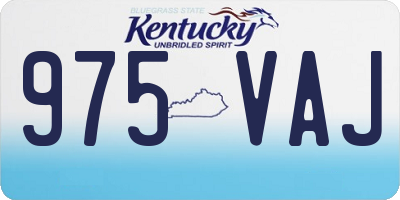 KY license plate 975VAJ