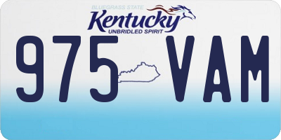KY license plate 975VAM