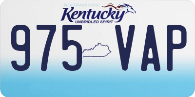 KY license plate 975VAP
