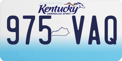 KY license plate 975VAQ