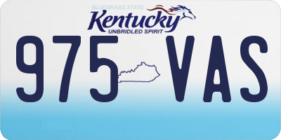 KY license plate 975VAS