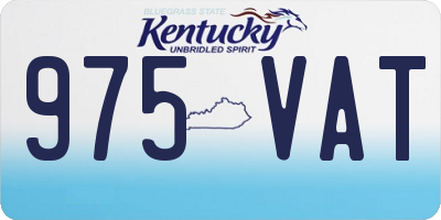 KY license plate 975VAT