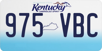 KY license plate 975VBC