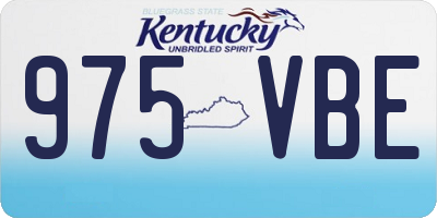 KY license plate 975VBE