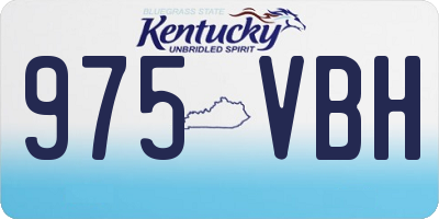 KY license plate 975VBH