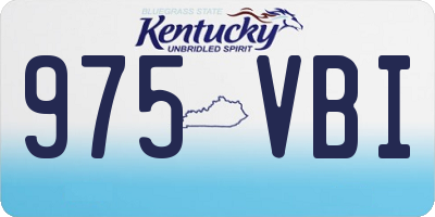 KY license plate 975VBI