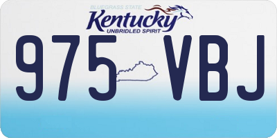 KY license plate 975VBJ