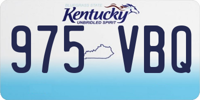 KY license plate 975VBQ