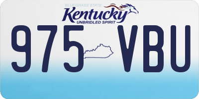 KY license plate 975VBU