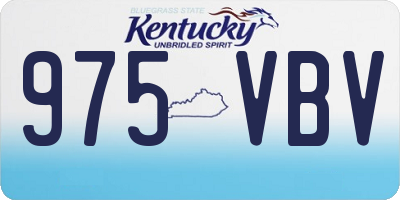 KY license plate 975VBV