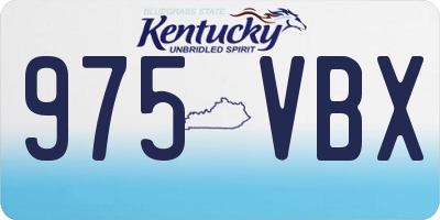 KY license plate 975VBX