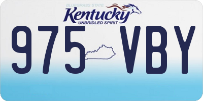 KY license plate 975VBY