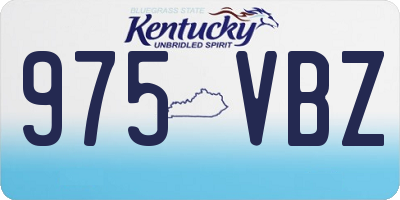 KY license plate 975VBZ