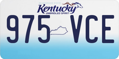 KY license plate 975VCE