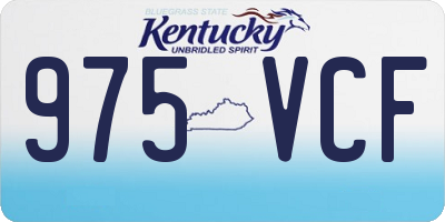 KY license plate 975VCF