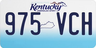 KY license plate 975VCH